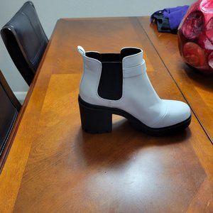 Brand new white booties
